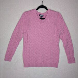 Lands' End Drifter Cable Knit Lavender Sweater Size M(10-12)
